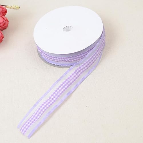 Namzi 1 Rolle violettes Band, transparentes kariertes Band, dekoratives Handwerk für Geschenke, DIY-Projekte, saisonale Dekoration Namzi 1 Rolle violettes Band, transparentes kariertes Band, dekoratives Handwerk für Geschenke, DIY-Projekte, saisonale Dekoration von Namzi