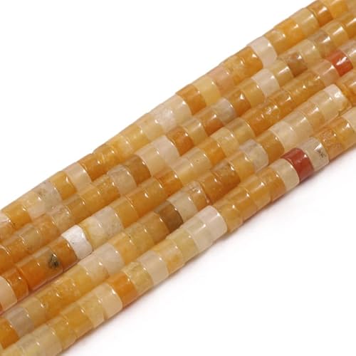 Namzi 1 Stück 2 x 4 mm natürliche Huangdongling-Steine in Primärfarbe, Abstandshalter zum Selbermachen, halbfertiges Armband-Zubehör, selbstgemachtes Armband-Zubehör von Namzi