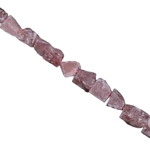 Namzi 1 Stück natürlicher Rohstein, unregelmäßiger Naturstein Zubehör mit gestanzten Löchern, DIY lose Perlen Armband Halskette Zubehör - Rosa Namzi 1 Stück natürlicher Rohstein, unregelmäßiger Naturstein Zubehör mit gestanzten Löchern, DIY lose Perlen Armband Halskette Zubehör - Rosa von Namzi