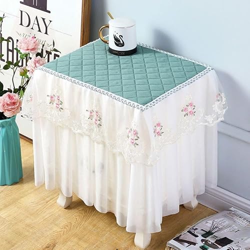 Namzi 1 x Nachttischdecke, rutschfest, staubdicht, für Schlafzimmer, Nachttisch, europäischer Stil, Gaze-Rand, Staubschutz, Stoff, 40 x 40 x 40 cm (Stil 5) von Namzi