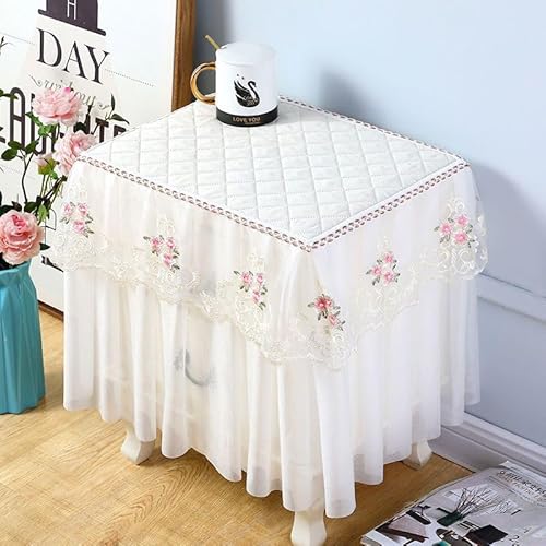 Namzi 1 x Nachttischdecke, rutschfest, staubdicht, für Schlafzimmer, Nachttisch, europäischer Stil, Gaze-Rand, Staubschutz, Stoff, 55 x 40 x 40 cm (Stil 4) von Namzi