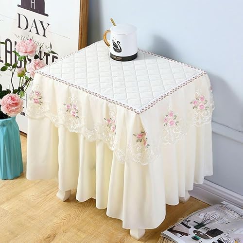 Namzi 1 x Nachttischdecke, rutschfest, staubdicht, für Schlafzimmer, Nachttisch, europäischer Stil, Stoffkante, Staubschutz, Stoff, 60 x 40 x 40 cm (Stil 9) von Namzi