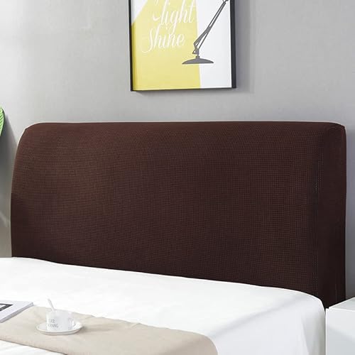 Namzi 1 x vollständig umwickelter, elastischer Plüschstoff, waschbarer Nachttisch-Staubschutz für Schlafzimmer, Dekoration, weiche Nachttisch-Schutzhülle, 1,2 m lang (Dunkelbraun) von Namzi