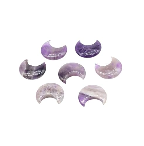 Namzi 10 Stück 30 mm lila Naturstein, Halbmondform, DIY, nicht perforiert, handgefertigtes Schmuckzubehör, Bonsai-Dekoration Namzi 10 Stück 30 mm lila Naturstein, Halbmondform, DIY, nicht perforiert, handgefertigtes Schmuckzubehör, Bonsai-Dekoration von Namzi