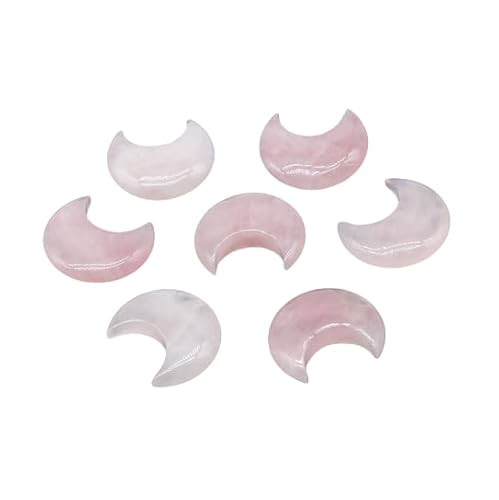 Namzi 10 Stück 30 mm rosa Naturstein, Halbmondform, DIY, nicht perforiert, handgefertigtes Schmuckzubehör, Bonsai-Dekoration Namzi 10 Stück 30 mm rosa Naturstein, Halbmondform, DIY, nicht perforiert, handgefertigtes Schmuckzubehör, Bonsai-Dekoration von Namzi