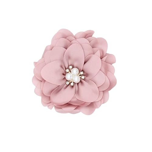 Namzi 10 Stück Satin-Stoffblumen Diamant Perle Stoff Blumen für DIY Schuhe Hüte Kleidung Zubehör Handwerk Nähen Haarspangen Kleider - Rosa B von Namzi