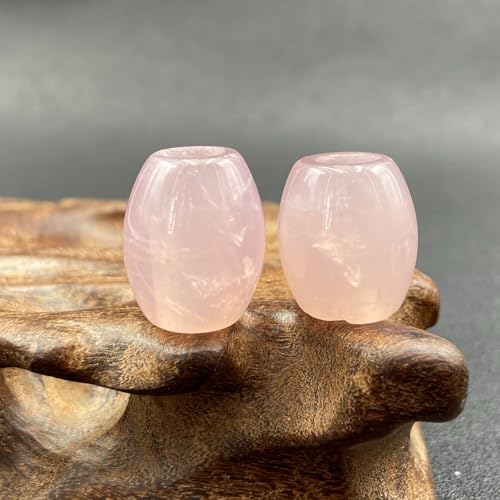 Namzi 10 Stück rosa Naturstein-Perlen in Eimerform mit großen Löchern, 16 × 18 mm Durchmesser, 5 mm Naturstein-Schmuckzubehör Namzi 10 Stück rosa Naturstein-Perlen in Eimerform mit großen Löchern, 16 × 18 mm Durchmesser, 5 mm Naturstein-Schmuckzubehör von Namzi
