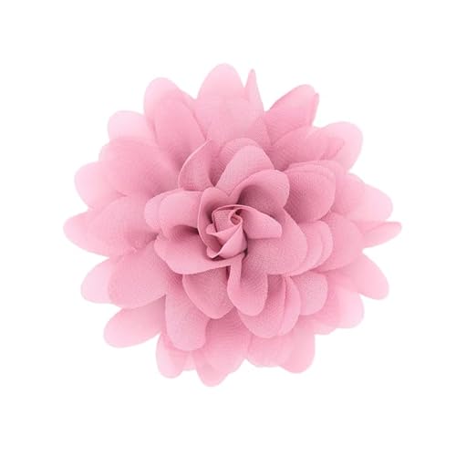 Namzi 10 handgefertigte Chiffon-Blumen, Chiffon-Stoffblumen für Verzierungen, DIY-Stirnbänder, Blumenzubehör, Blumen-Haarband, Rosa A von Namzi