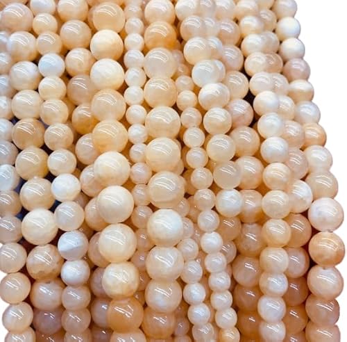 Namzi 10 mm gelbe Natursteinperlen, lose Perlen, halbfertige Perlen, rundes Armband, Halskette, Zubehör von Namzi