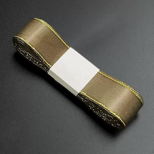 Namzi 2 Rollen Jadegraues Band mit goldenen Kanten, Geschenkband zum Basteln, dekorativer Satin-inspirierter Rand für Geschenkverpackungen, DIY-Projekte Namzi 2 Rollen Jadegraues Band mit goldenen Kanten, Geschenkband zum Basteln, dekorativer Satin-inspirierter Rand für Geschenkverpackungen, DIY-Projekte von Namzi