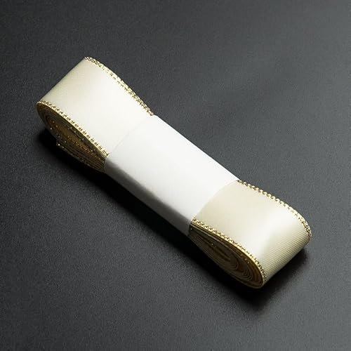 Namzi 2 Rollen antikes weißes Band mit goldenen Kanten, Geschenkband zum Basteln, dekorativer Satin-inspirierter Rand für Geschenkverpackungen, DIY-Projekte Namzi 2 Rollen antikes weißes Band mit goldenen Kanten, Geschenkband zum Basteln, dekorativer Satin-inspirierter Rand für Geschenkverpackungen, DIY-Projekte von Namzi