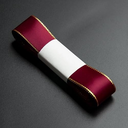 Namzi 2 Rollen lila rotes Band mit goldenen Kanten, Geschenkband zum Basteln, dekorativer Satin-inspirierter Rand für Geschenkverpackungen, DIY-Projekte Namzi 2 Rollen lila rotes Band mit goldenen Kanten, Geschenkband zum Basteln, dekorativer Satin-inspirierter Rand für Geschenkverpackungen, DIY-Projekte von Namzi