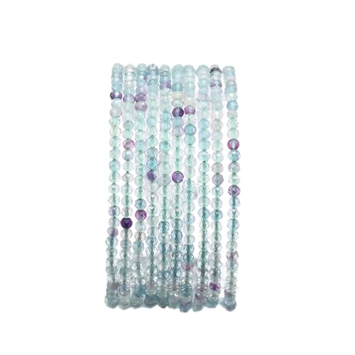 Namzi 2 Stück 2–2,5 mm geschliffene Naturstein-Perlen, lila, handgefertigt, DIY-Armband, Halskette, Zubehör, Material, lose Perlendekoration von Namzi