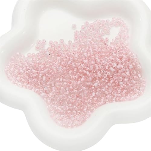 Namzi 2 Stück 4 mm Tintenwasch-Serie, hellrosa, Glasfärbekern, Reisperlenmaterial, handgefertigt, DIY-Perlen, Perlen, lose Perlen, Armband, Ohrringe, Zubehör von Namzi
