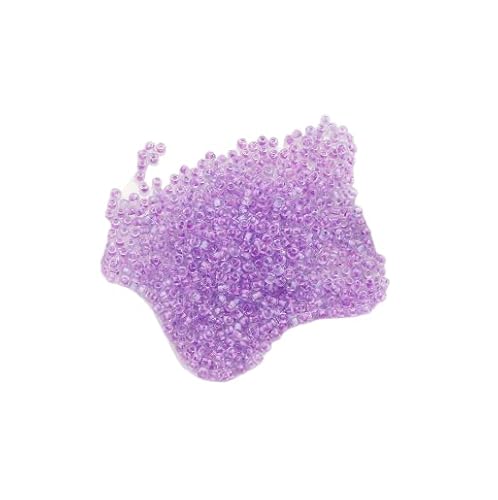 Namzi 2 Stück 4 mm Tintenwasch-Serie, hellviolett, Glasfärbekern, Reisperlenmaterial, handgefertigt, DIY-Perlen, Perlen, lose Perlen, Armband, Ohrringe, Zubehör von Namzi