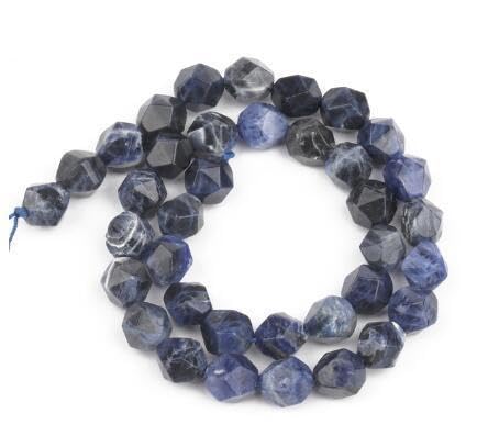 Namzi 2 Stück Diamantschliff, tiefblaue Textur, Naturstein, Streuperlen, runde Perlen, DIY, kreatives handgefertigtes Armband, Perlenzubehör, 10 mm Namzi 2 Stück Diamantschliff, tiefblaue Textur, Naturstein, Streuperlen, runde Perlen, DIY, kreatives handgefertigtes Armband, Perlenzubehör, 10 mm von Namzi