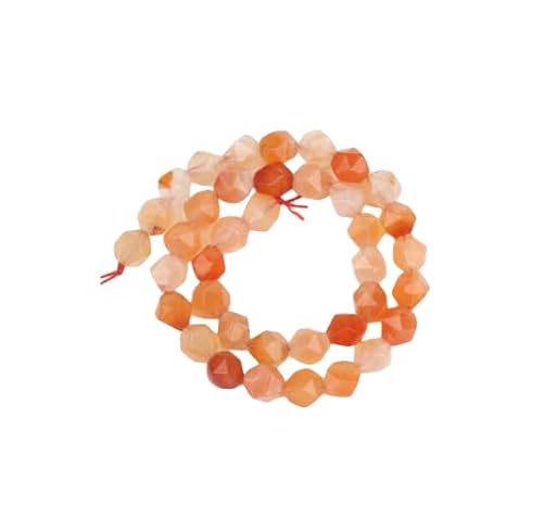 Namzi 2 Stück Diamantschliff Orange Naturstein Streuperlen Runde Perlen DIY Kreative Handgemachte Armband Perlen Zubehör 6 mm Namzi 2 Stück Diamantschliff Orange Naturstein Streuperlen Runde Perlen DIY Kreative Handgemachte Armband Perlen Zubehör 6 mm von Namzi