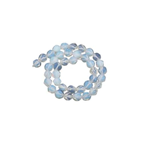 Namzi 2 Stück Diamantschliff-natürliche Proteinstein-Streuperlen, runde Perlen, DIY, kreatives handgefertigtes Armband, Perlenzubehör, 10 mm von Namzi