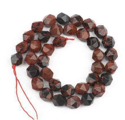Namzi 2 Stück braune Diamantschliff-Naturstein-Streuperlen, runde Perlen, DIY, kreatives handgefertigtes Armband, Perlenzubehör, 10 mm Namzi 2 Stück braune Diamantschliff-Naturstein-Streuperlen, runde Perlen, DIY, kreatives handgefertigtes Armband, Perlenzubehör, 10 mm von Namzi
