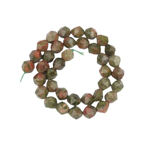 Namzi 2 Stück grüne Diamantschliff-Naturstein-Streuperlen, runde Perlen, DIY, kreatives handgefertigtes Armband, Perlenzubehör, 8 mm Namzi 2 Stück grüne Diamantschliff-Naturstein-Streuperlen, runde Perlen, DIY, kreatives handgefertigtes Armband, Perlenzubehör, 8 mm von Namzi
