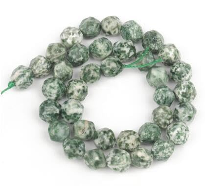 Namzi 2 Stück grüne gepunktete Diamantschliff-Naturstein-Streuperlen, runde Perlen, DIY, kreatives handgefertigtes Armband, Perlenzubehör, 6 mm Namzi 2 Stück grüne gepunktete Diamantschliff-Naturstein-Streuperlen, runde Perlen, DIY, kreatives handgefertigtes Armband, Perlenzubehör, 6 mm von Namzi