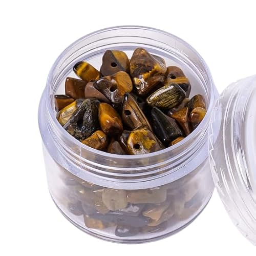 Namzi 2 Stück hellbrauner natürlicher Tigeraugenstein, perforierter Schotter, lose Perlen, halbfertige Schottersteine, Armband, Halskette, Zubehör Namzi 2 Stück hellbrauner natürlicher Tigeraugenstein, perforierter Schotter, lose Perlen, halbfertige Schottersteine, Armband, Halskette, Zubehör von Namzi