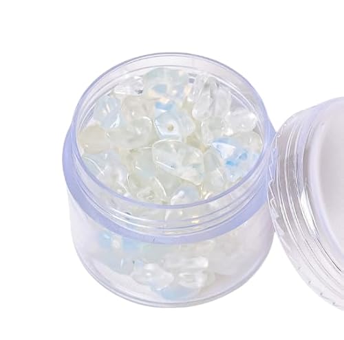 Namzi 2 Stück natürlicher Opal, perforierter Schotter, lose Perlen, halbfertige Schotterstein-Armband, Halskette, Zubehör von Namzi