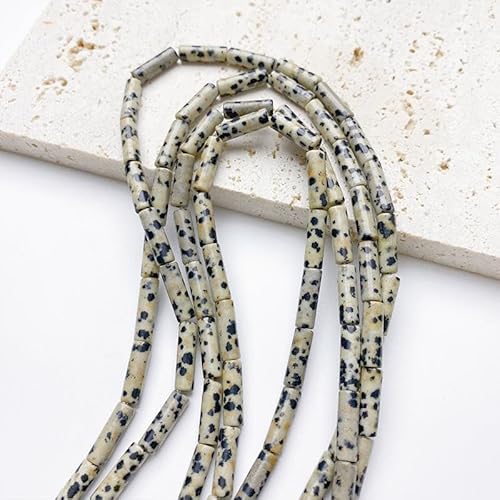 Namzi 20 Stück 4 x 13 mm schwarz gesprenkelte Naturstein kleine runde Röhrchen Streuperlen getrennte Perlen DIY handgefertigte Perlen Armband Halskette Zubehör Namzi 20 Stück 4 x 13 mm schwarz gesprenkelte Naturstein kleine runde Röhrchen Streuperlen getrennte Perlen DIY handgefertigte Perlen Armband Halskette Zubehör von Namzi