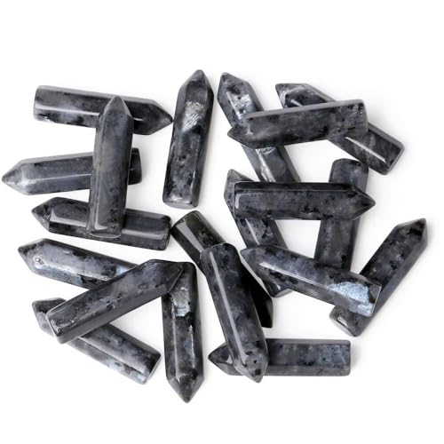 Namzi 20 Stück Naturstein-Säulen mit einspitziger Spitze, schwarzer Naturstein, handgefertigter Schmuckanhänger, Zubehör, dekoratives Handwerk, 32 x 8 mm Namzi 20 Stück Naturstein-Säulen mit einspitziger Spitze, schwarzer Naturstein, handgefertigter Schmuckanhänger, Zubehör, dekoratives Handwerk, 32 x 8 mm von Namzi