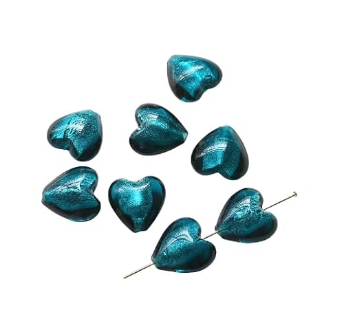 Namzi 20 Stück blaue süße Glasperlen, Glasherzen, perforierte Streuperlen, Perlenmaterialien, DIY handgefertigter Schmuck, Ohrringe, Armbänder, Accessoires Namzi 20 Stück blaue süße Glasperlen, Glasherzen, perforierte Streuperlen, Perlenmaterialien, DIY handgefertigter Schmuck, Ohrringe, Armbänder, Accessoires von Namzi