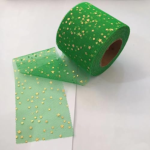 Namzi 22,7 m Heißprägeband mit Mond und Sternen, Tüllband, 6 cm breit, für Dekoration, Weihnachten, Geschenkverpackung, Bastelband für Geschenkverpackungen, Dekoration, Grün Namzi 22,7 m Heißprägeband mit Mond und Sternen, Tüllband, 6 cm breit, für Dekoration, Weihnachten, Geschenkverpackung, Bastelband für Geschenkverpackungen, Dekoration, Grün von Namzi