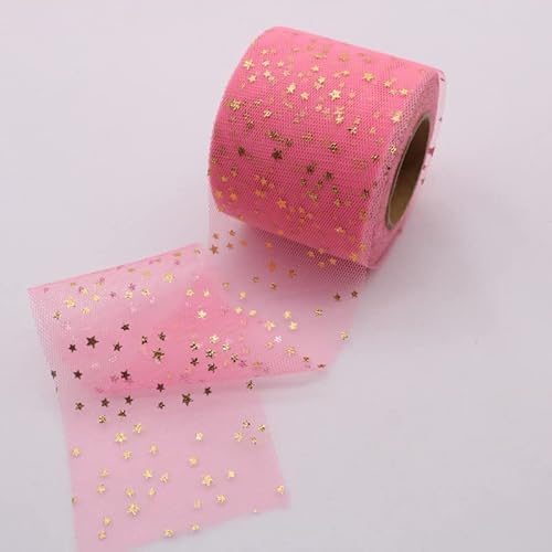Namzi 22,7 m Heißprägeband mit Mond und Sternen, Tüllband, 6 cm breit, für Dekoration, Weihnachten, Geschenkverpackung, Bastelband für Geschenkverpackungen, Dekoration, Rosa Namzi 22,7 m Heißprägeband mit Mond und Sternen, Tüllband, 6 cm breit, für Dekoration, Weihnachten, Geschenkverpackung, Bastelband für Geschenkverpackungen, Dekoration, Rosa von Namzi