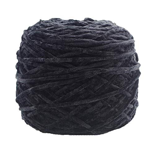 Namzi 250 g Chenille-Samtgarn, schwarz, sperrig, vegan, weiches Garn, Samt-Strickgarn, Polyester-Mischgewebe, Baumwolle, Chenille-Garn, Handstrickgarn, Häkelgarn für Kleidung, Mütze, Schal, Decke Namzi 250 g Chenille-Samtgarn, schwarz, sperrig, vegan, weiches Garn, Samt-Strickgarn, Polyester-Mischgewebe, Baumwolle, Chenille-Garn, Handstrickgarn, Häkelgarn für Kleidung, Mütze, Schal, Decke von Namzi