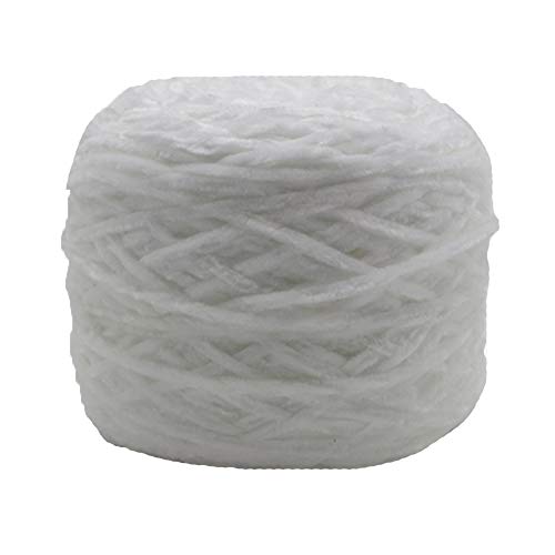 Namzi 250 g Chenille-Samtgarn, weiß, sperrig, vegan, weiches Garn, Samt-Strickgarn, Polyester-Mischgewebe, Baumwolle, Chenille-Garn, Handstrickgarn, Häkelgarn für Kleidung, Mütze, Schal, Decke Namzi 250 g Chenille-Samtgarn, weiß, sperrig, vegan, weiches Garn, Samt-Strickgarn, Polyester-Mischgewebe, Baumwolle, Chenille-Garn, Handstrickgarn, Häkelgarn für Kleidung, Mütze, Schal, Decke von Namzi