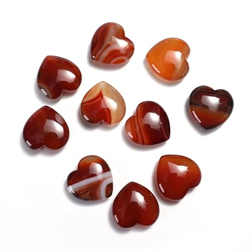 Namzi 50 Stück rote pfirsichfarbene Herzdekorationen ohne Löcher, Natursteinherzen, 20 mm herzförmiger Naturstein für Jungen und dekoratives Zubehör Namzi 50 Stück rote pfirsichfarbene Herzdekorationen ohne Löcher, Natursteinherzen, 20 mm herzförmiger Naturstein für Jungen und dekoratives Zubehör von Namzi