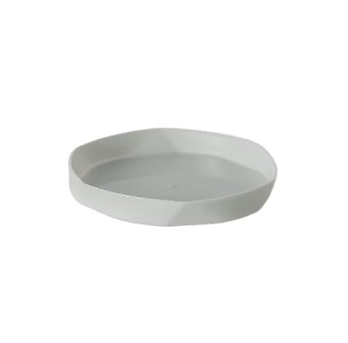 Namzi 6-teiliges Blumentopf-Tablett aus Kunstharz, rund, untere Ablage, multifunktionale Farbpalette usw. Mittlere Größe: 14,5 x 2 cm, Grau von Namzi