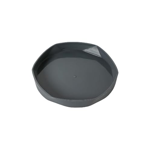 Namzi 6-teiliges Tablett aus Kunstharz, rund, dunkelgrau, Blumentopf-Bodenschale, multifunktionale Farbpalette usw. Extra große Größe: 18,8 x 2,8 cm von Namzi