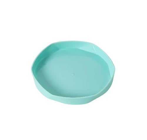 Namzi 6-teiliges dickes Kunststoff-Harz-Blumentopf-Tablett, Bodenstütze, Chassis, grün, rund, Wasserschale, Blumentopf-Bodenstütze, multifunktionale Farbpalette usw. Große Größe: 16,5 x 2,5 cm von Namzi
