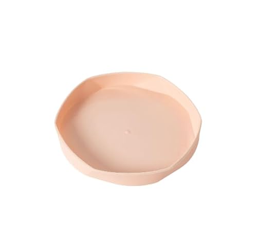 Namzi 6-teiliges dickes Kunststoff-Harz-Blumentopf-Tablett, Bodenstütze, rosa runde Wasserschale, Blumentopf-Bodenstütze, multifunktionale Farbpalette usw. Kleine Größe: 11 x 1,5 cm von Namzi