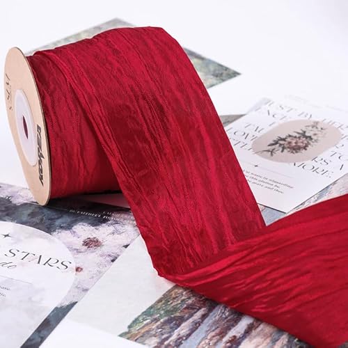 Namzi 9,1 m langes Stoffband, seidenähnlich, zerknitterte Bänder, für Geschenkverpackungen, Korbkränze, Schleifen, Heimveranstaltungen, Dekoration, Weihnachtsbaumspitze, Schleifen, A35 Namzi 9,1 m langes Stoffband, seidenähnlich, zerknitterte Bänder, für Geschenkverpackungen, Korbkränze, Schleifen, Heimveranstaltungen, Dekoration, Weihnachtsbaumspitze, Schleifen, A35 von Namzi