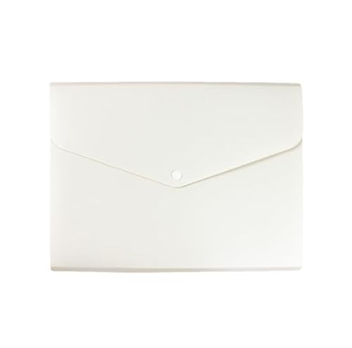 Namzi A4 Aktenordner Organ File Bag, 6 mehrschichtige horizontale tragbare Akkordeon-Ordner, Sortierdateitasche, wiederverwendbare Kunststoff-Dateitasche, für Büro, Geschäft (Weiß) von Namzi