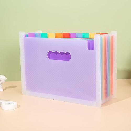 Namzi Akkordeon-Aktenordner, 13 Fächer, Fächermappe, tragbar, monatliche Papierrechnung, Steuerbeleg-Organizer, Brief-A4-Format, Dokumentenhalter, weiß, kariert, Regenbogen, 2 Stück Namzi Akkordeon-Aktenordner, 13 Fächer, Fächermappe, tragbar, monatliche Papierrechnung, Steuerbeleg-Organizer, Brief-A4-Format, Dokumentenhalter, weiß, kariert, Regenbogen, 2 Stück von Namzi