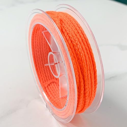 Namzi Drachenschuppen-Seil, Baumwollseil, gewebtes Baumwollseil, Schnur für selbstgemachte Seile, Perlenseile, Quasten, gestrickte Knoten-Armbänder und Anhängerseile, Orange A von Namzi