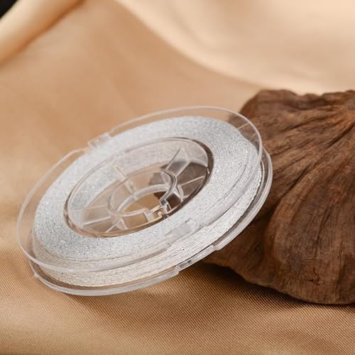 Namzi Dünnes Garn mit Gold und Silber, 1 Rolle, DIY-Schmuck, Basteln, Häkeln, Dekoration, handgefertigte Akzente, funkelnder Faden (B01) von Namzi