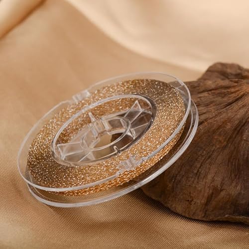 Namzi Dünnes Garn mit Gold und Silber, 1 Rolle, DIY-Schmuck, Basteln, Häkeln, Dekoration, handgefertigte Akzente, funkelnder Faden (B12) von Namzi