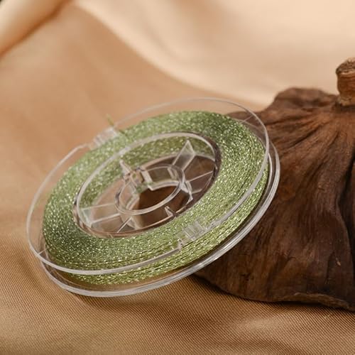 Namzi Dünnes Garn mit Gold und Silber, 1 Rolle, DIY-Schmuck, Basteln, Häkeln, Dekoration, handgefertigte Akzente, funkelnder Faden (B15) von Namzi