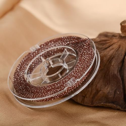 Namzi Dünnes Garn mit Gold und Silber, 1 Rolle, DIY-Schmuck, Basteln, Häkeln, Dekoration, handgefertigte Akzente, funkelnder Faden (B27) von Namzi
