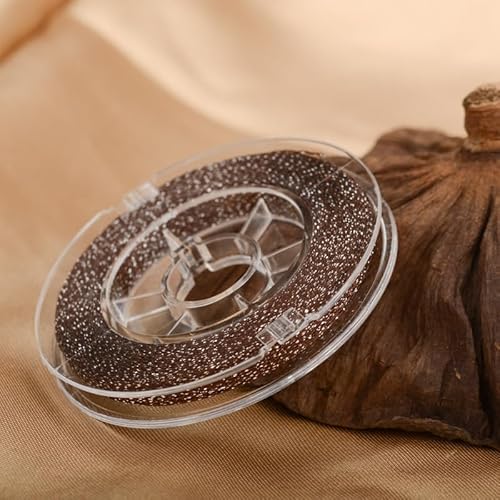 Namzi Dünnes Garn mit Gold und Silber, 1 Rolle, DIY-Schmuck, Basteln, Häkeln, Dekoration, handgefertigte Akzente, funkelnder Faden (B28) von Namzi