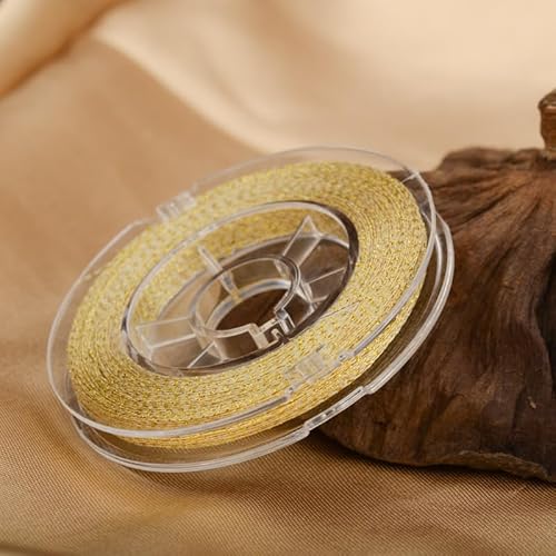 Namzi Dünnes Garn mit Goldbesprenkel, 1 Rolle, DIY-Schmuck, Basteln, Häkeln, Dekor, handgefertigte Akzente, funkelnder Faden (B34) von Namzi