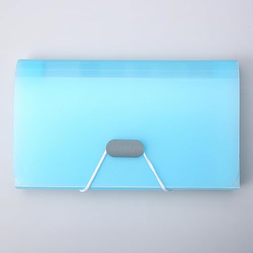 Namzi Fächermappe, 13 Fächer, PP-Brieftasche, Organizer für Karten, Quittungen, Gutscheine und Tickets, 2 Stück (blau) von Namzi